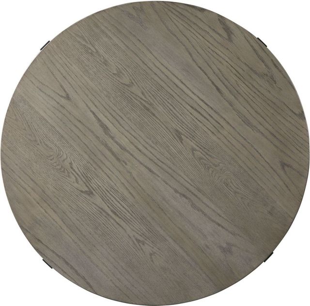 Signature Design by Ashley® Zontini Light Brown Round Coffee Table with Gunmetal Base-2