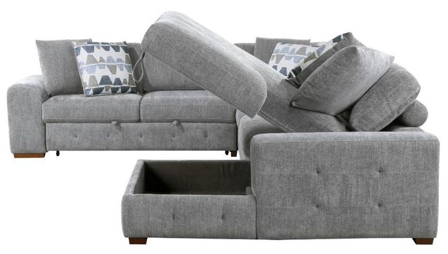 Homelegance® Raife 4-Piece Gray Sectional with Right Chaise-4