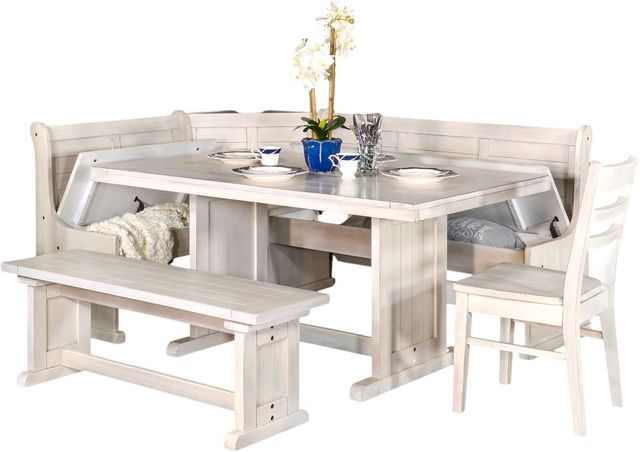 Sunny Designs™ Bayside 4-Piece Marble White Breakfast Nook Set-2