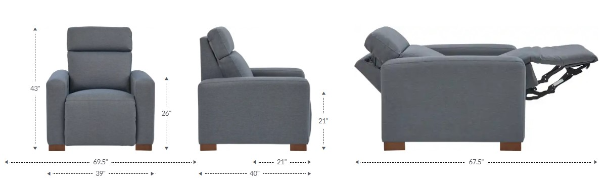 cocoa*　0521 La-Z-Boy® Acadia Cocoa Power Reclining Chair with Headrest