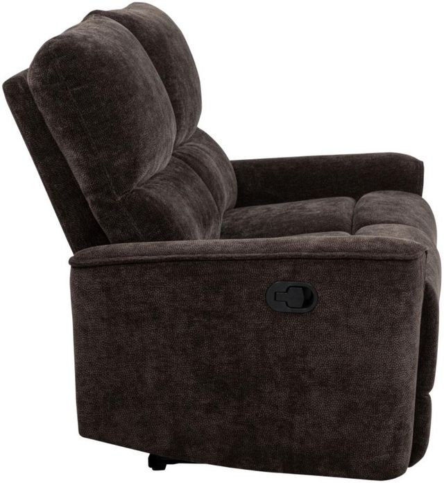 Coaster® Navarro Dark Brown Chenille Upholstered Manual Recining Loveseat-2