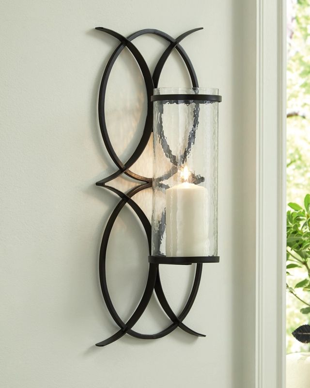 Signature Design by Ashley® Bryndis Black Wall Sconce-2