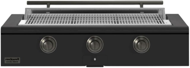 Caliber™ Rockwell Social 3-Burner Ultra Matte Black Built-In Liquid Propane Grill with Pewter Hardware-0