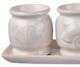 A & B Home Cream Tealight Holder And Tray-1