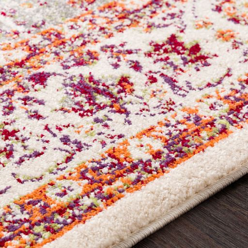 Surya Chelsea Bright Orange Multi 5'x7' Area Rug-3