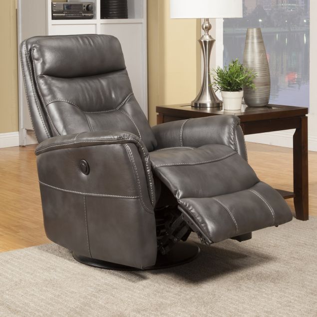 Parker House® Gemini Flint Power Swivel Glider Recliner-1