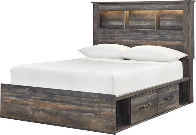 Signature Design by Ashley® Drystan 4-Piece Brown Rustic King Storage Bed Set-1