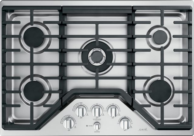 Café™ Brushed Stainless Steel Gas Cooktop Knob Kit-2