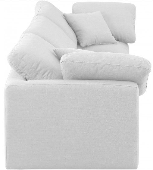 Meridian Furniture Indulge 3-Piece White 105" Sofa-1