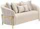 Michael Amini® Lisbon Beige/Gold/Gray Loveseat-0