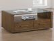 Steve Silver Co. Garland Clear Glass Top Coffee Table with Toffee Base-0