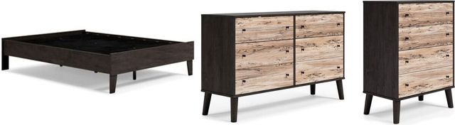 Signature Design by Ashley® Piperton 3-Piece Black Queen Platform Bed Set-0