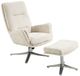 Homelegance® Parker 2-Piece Beige Swivel Chair with Ottoman Set-0
