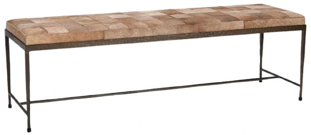 Classic Home Achen Hide Blonde Bench-0