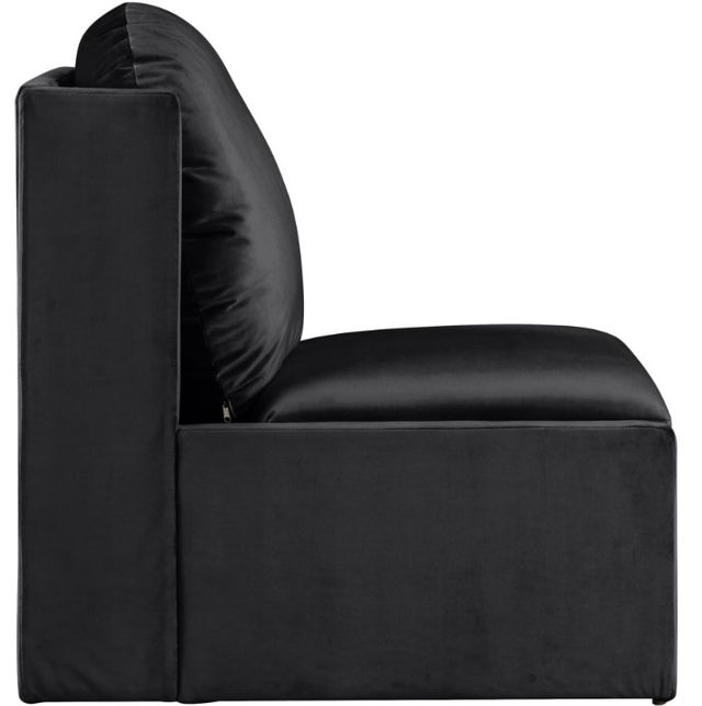 Meridian Furniture Sigma Black Velvet Upholstered Accent Chair-2