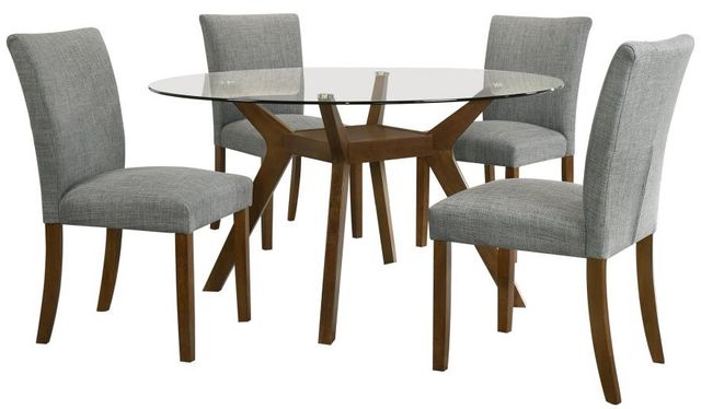 Coaster® Paxton 5-Piece Brown/Gray Dining Table Set-0