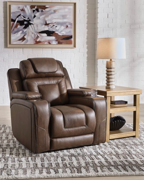 Signature Design by Ashley® Stargin Hickory Power Recliner with Adjustable Headrest-2