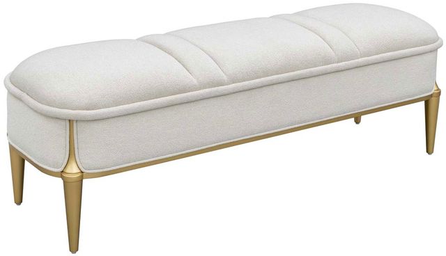Michael Amini® Scotts Square Light Champagne Accent Bench-3