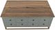 International Furniture Direct Timber Brown/Green Cocktail Table with Gold Base-3