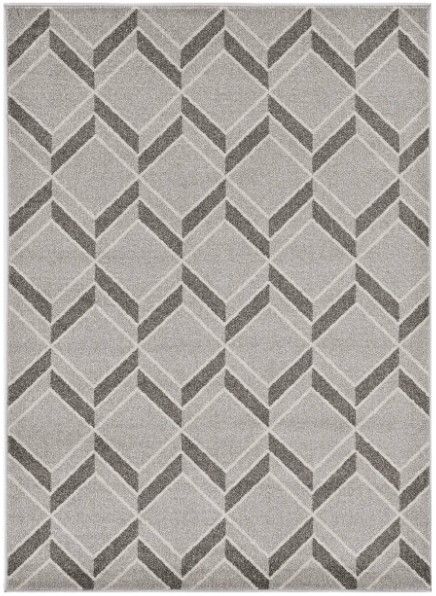 KAS Rugs Lucia Gray Herringbone 5'x8' Area Rug-0