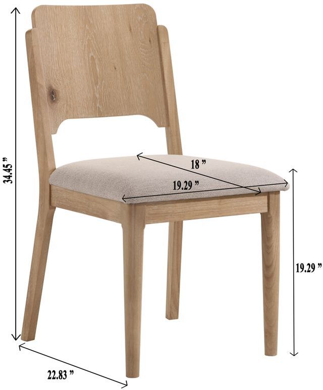 Crown Mark Arden Beige Dining Side Chair-2