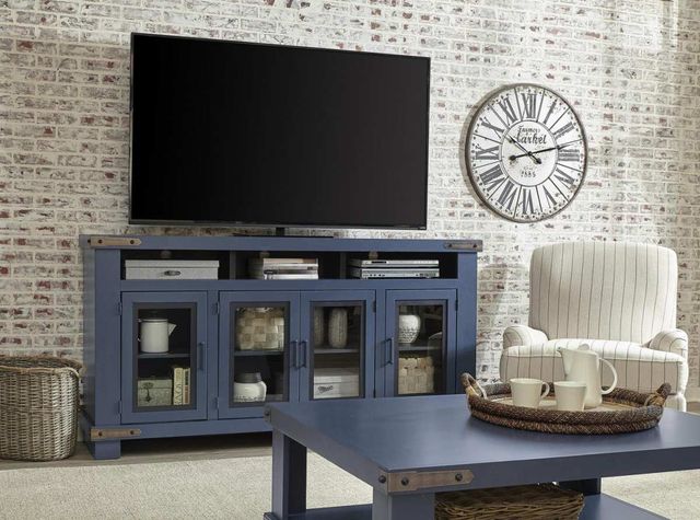 Aspenhome® Sawyer Malta Blue 78" Highboy Console-2