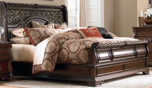 Liberty Furniture Arbor Place 4-Piece Brownstone Queen Sleigh Bedroom Set-1