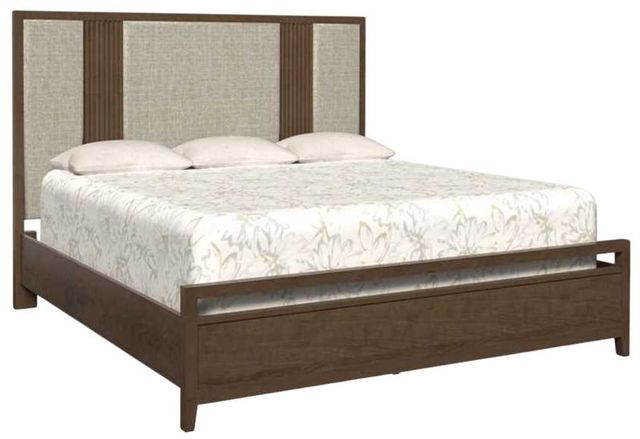 Country View Woodworking Customizable Hyde Park Queen Vertical Upholstered Panel Bed-0