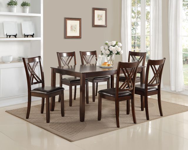 Crown Mark Eloise 7-Piece Brown Dining Table Set-1