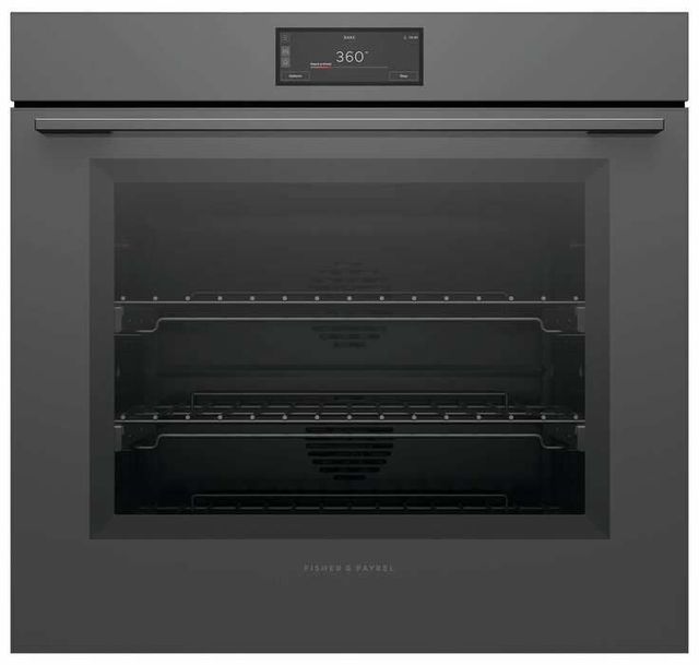 Fisher & Paykel Series 9 Minimal 30" Grey Glass Single Electric Wall Oven with Self-Cleaning-0