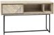 Armen Living Peridot Natural Console Table with Black Base -0