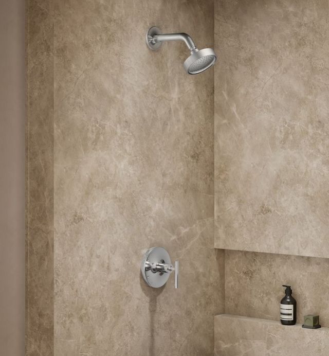 KOHLER® Purist® Rite-Temp® Polished Chrome 2.5 GPM Shower Trim Kit with Lever Handle-1