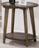 Furniture of America® Uriel Glass Top End Table with Dark Oak Base-0