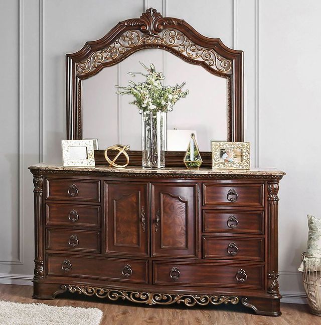 Furniture Of America® Menodora Brown Cherry Dresser-1