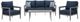 Signature Design by Ashley® Gali 4-Piece Blue/Gray Aluminum/Fabric Outdoor Conversation Set-1