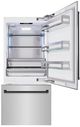 ZLINE Autograph Edition 36" 19.8 Cu. Ft. Stainless Steel Built In Bottom Freezer Refrigerator with Matte Black Accents-1