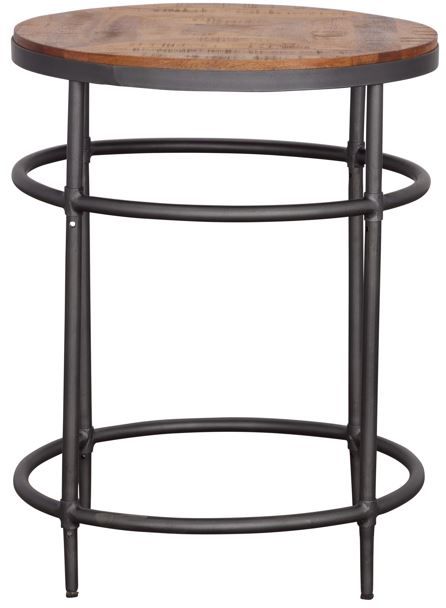Coast2Coast Home™ Trooper Natural End Table with Black Base-3