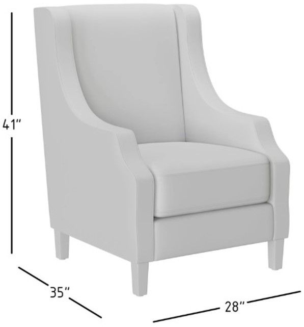 Jofran Inc. Sanders Gray Accent Chair-2
