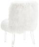 TOV Furniture Sophie White Sheepskin Lucite Chair-2