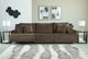 Signature Design by Ashley® Top Tier 3-Piece Chocolate Manual Reclining Small Spaced Sectional-1