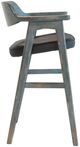 Nest Home Collections Wagner Distressed Blue Bar Chair-2