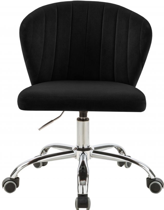 Meridian Furniture Finley Black Velvet Office Chair-2