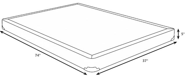 Coaster® Mercer Gray 5" Twin Low Profile Box Spring Foundation-1