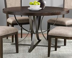 Legends Home Bentley Brown Top Dining Table with Metal Base