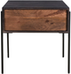 Moe's Home Collection Tobin Brown Side Table with  Iron Base-0