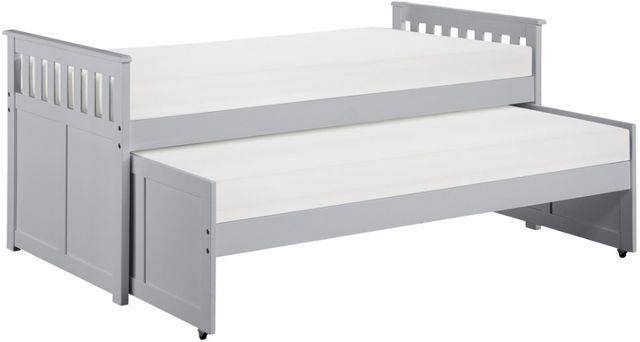 Homelegance® Orion Gray Twin/Twin Trundle Bed-3