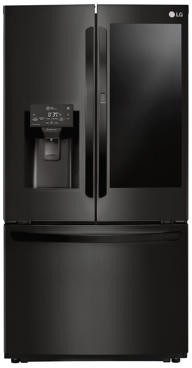 LG 21.9 Cu. Ft. Matte Black Stainless Steel Counter Depth French Door Refrigerator-1