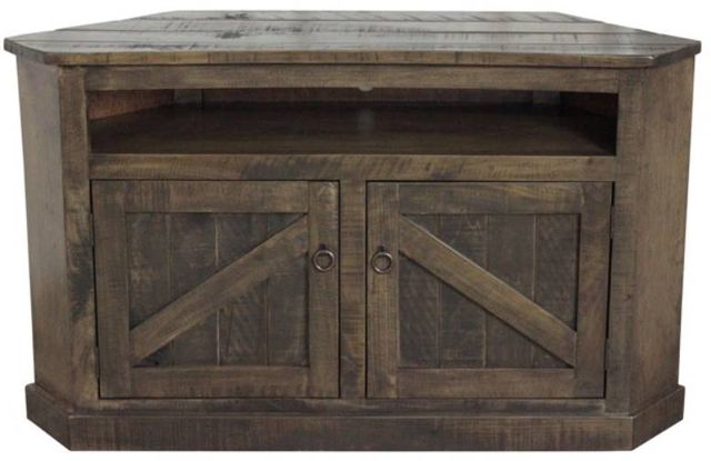 American Heartland Manufacturing Rustic  57" Curve Corner TV Stand-0