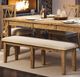 Jofran Inc. Telluride Beige/Gold Dining Bench-1