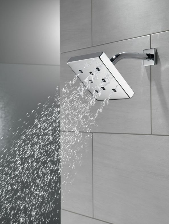 Delta Universal Showering Chrome H2Okinetic® Single-Setting Metal Raincan Shower Head-2